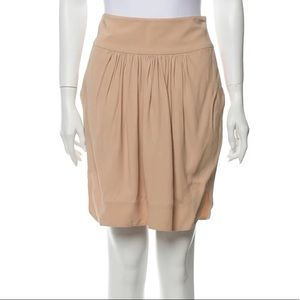 By Malene Birger New pleated mini skirt round hem in beige women XS